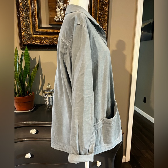 North Style Women’s Cotton Collared Button Front Jacket Size Large in Bl… - Picture 4 of 10